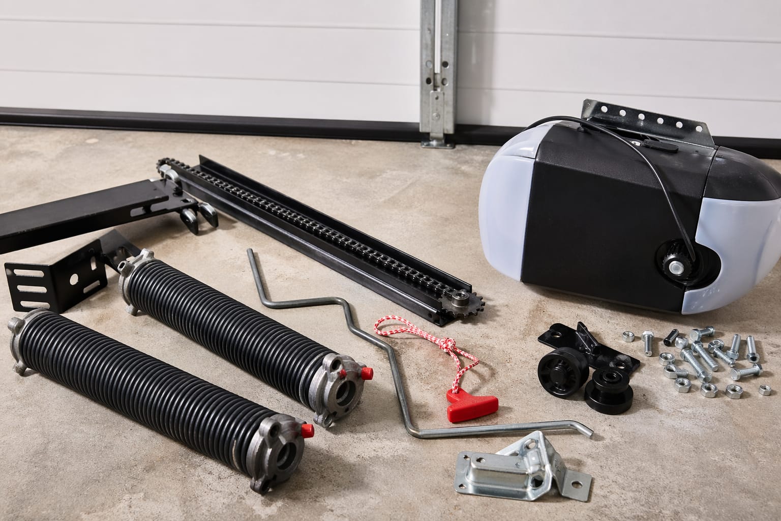 Broken garage door spring replacement
